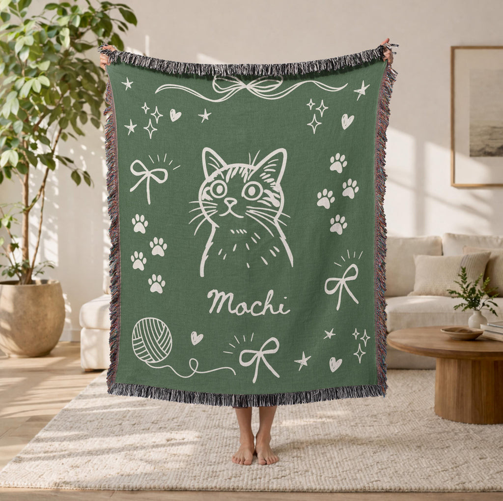 Custom Pet Portrait Blanket