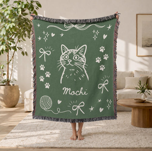 Custom Pet Portrait Blanket