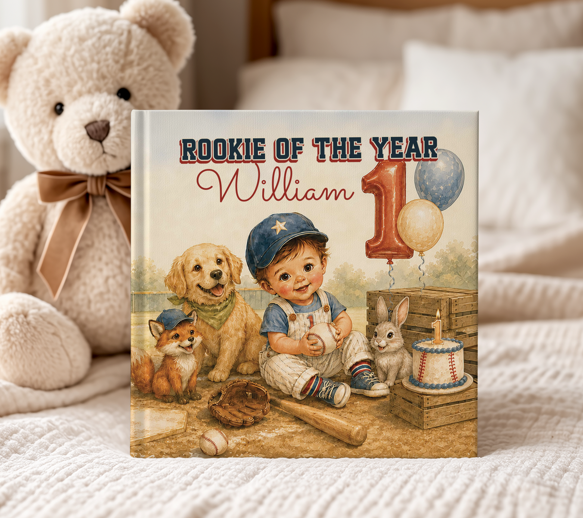 Personalized Rookie of the Year First Birthday Book