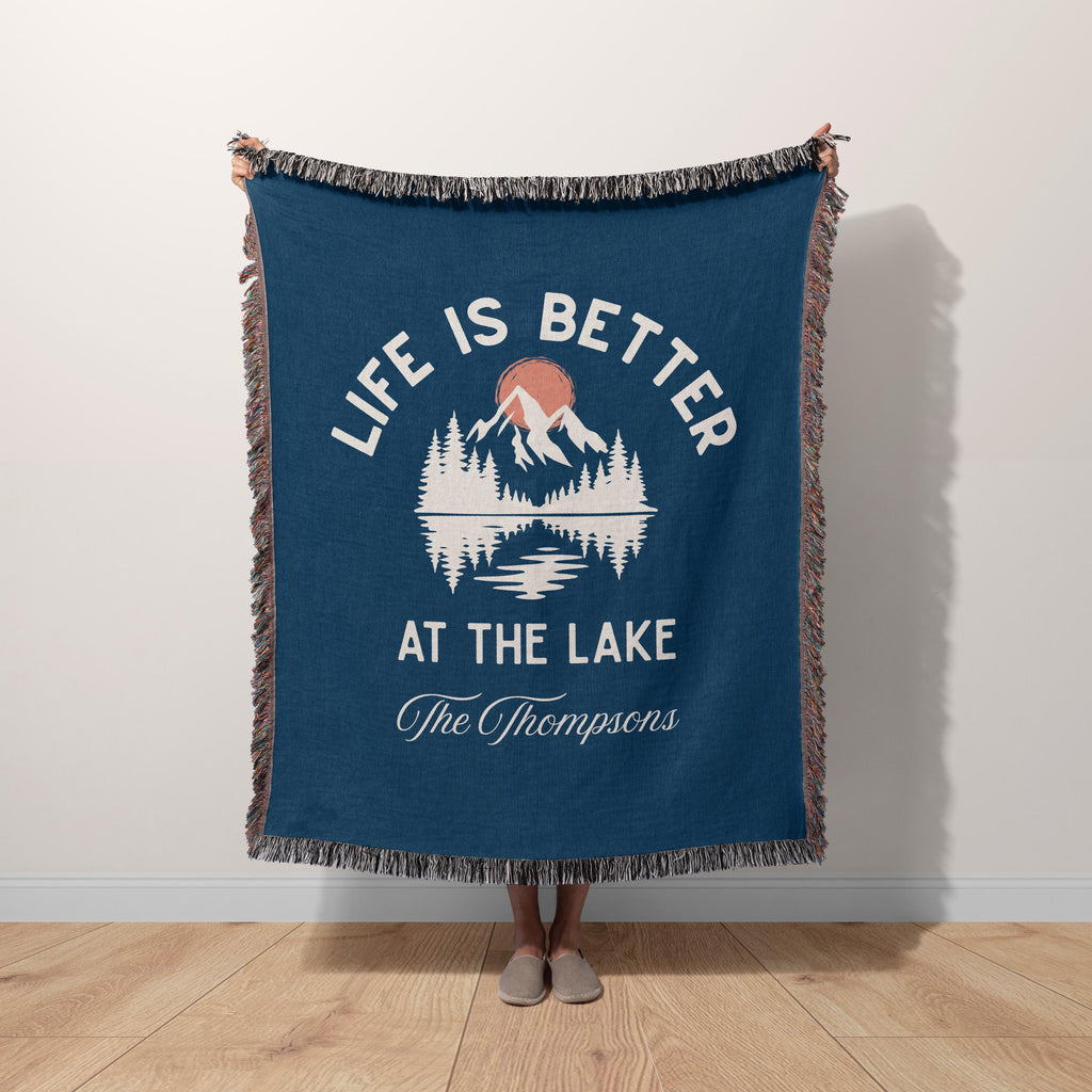 Personalized Lake House Blanket