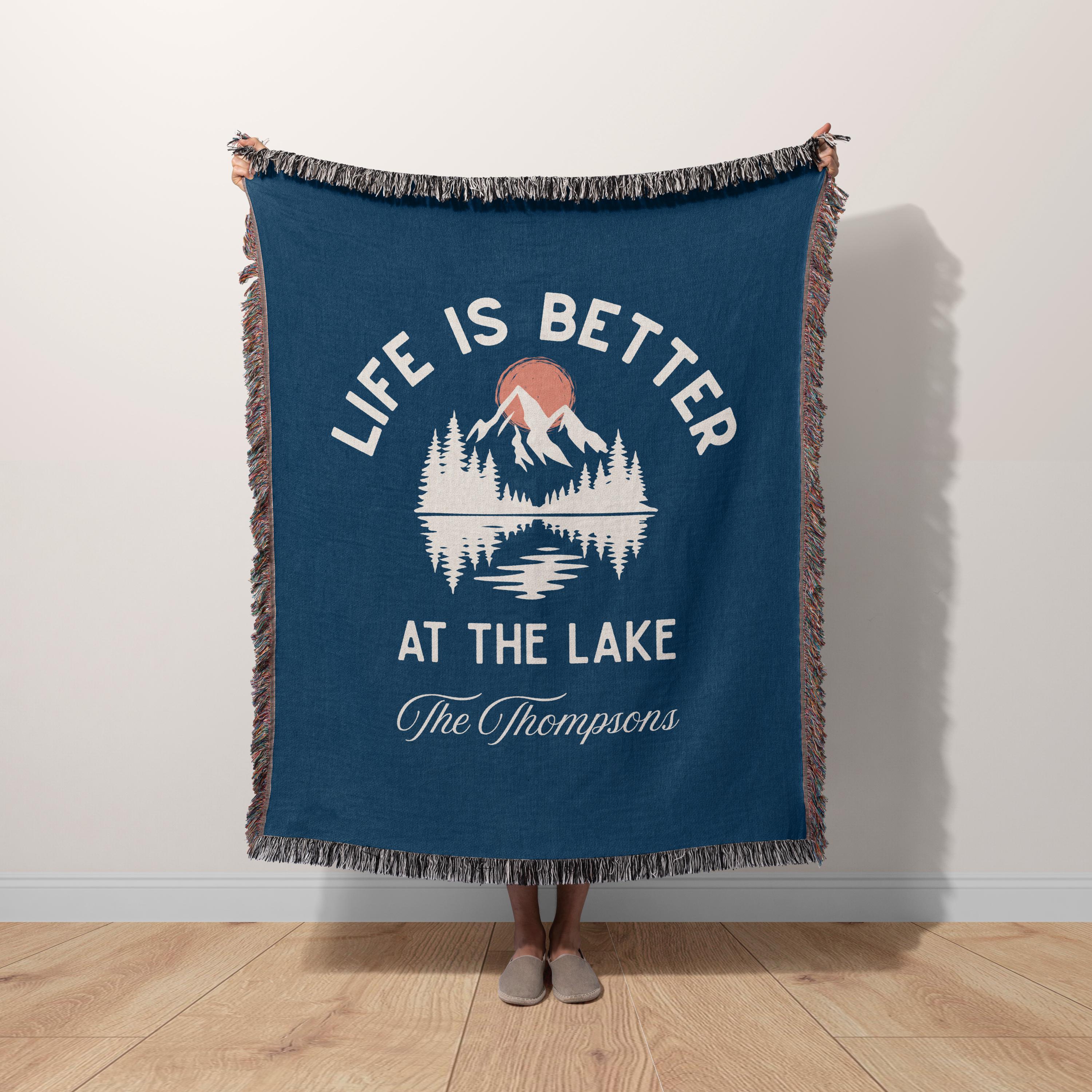 Personalized Lake House Blanket
