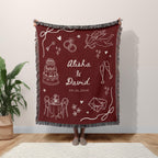 Wedding Doodle Blanket with Names