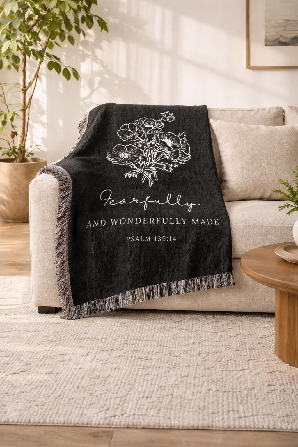 Fearfully and Wonderfully Made Christian Blanket