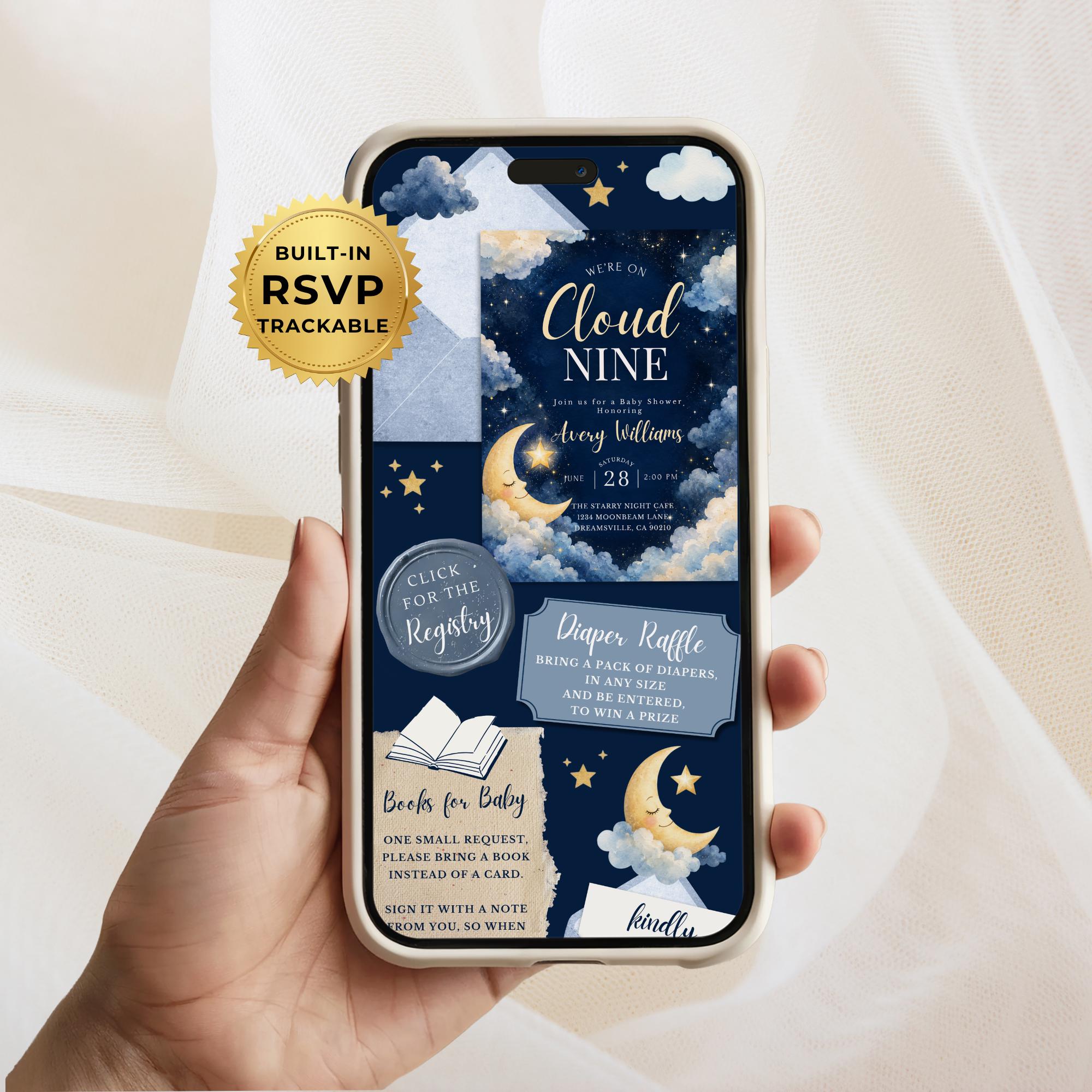 Moon & Stars Shower Website Invitation