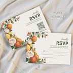 Floral Citrus Wedding Invitation Set