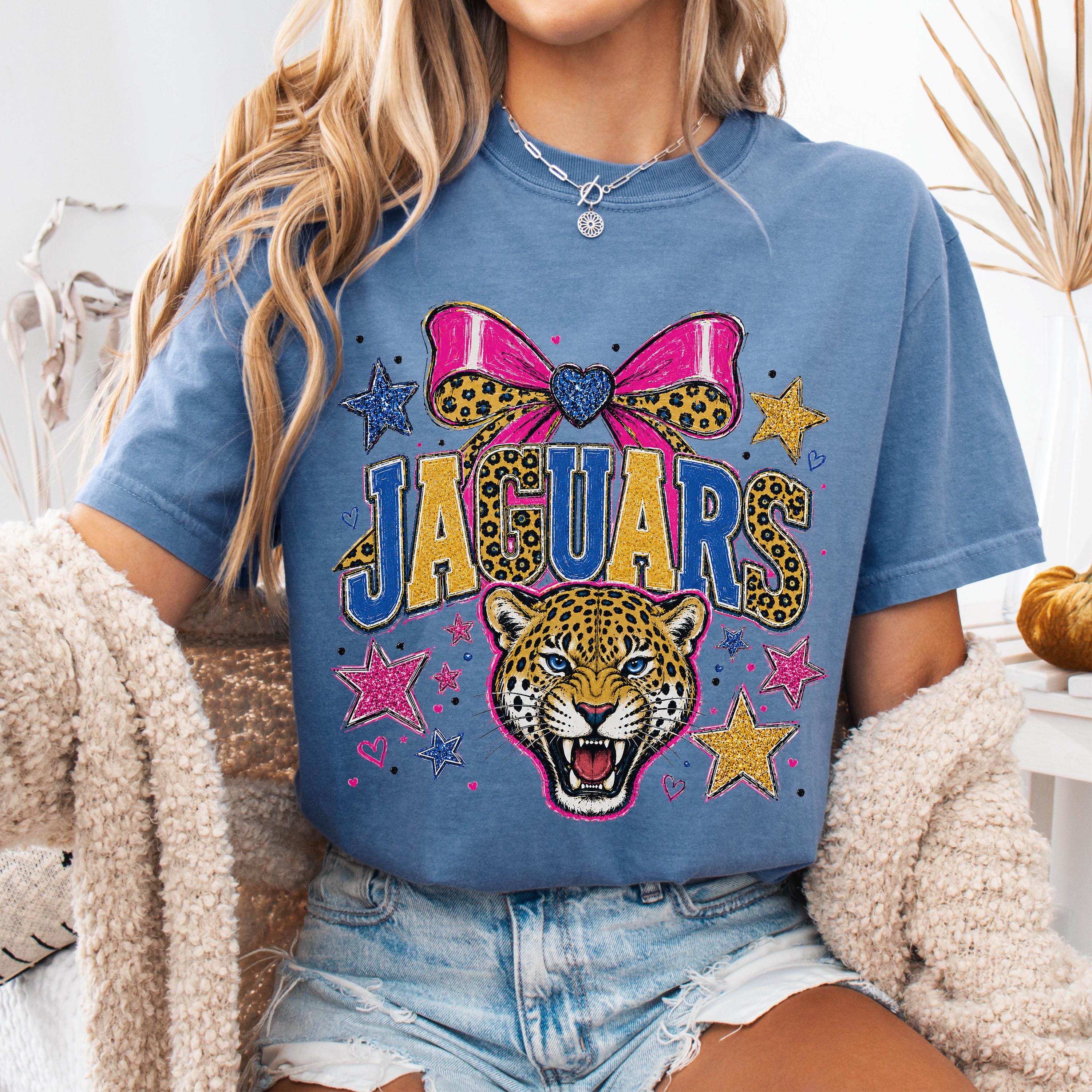 Coquette Glitter Jaguars Mascot Shirt