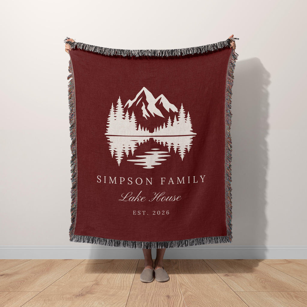 Personalized Lake House Blanket