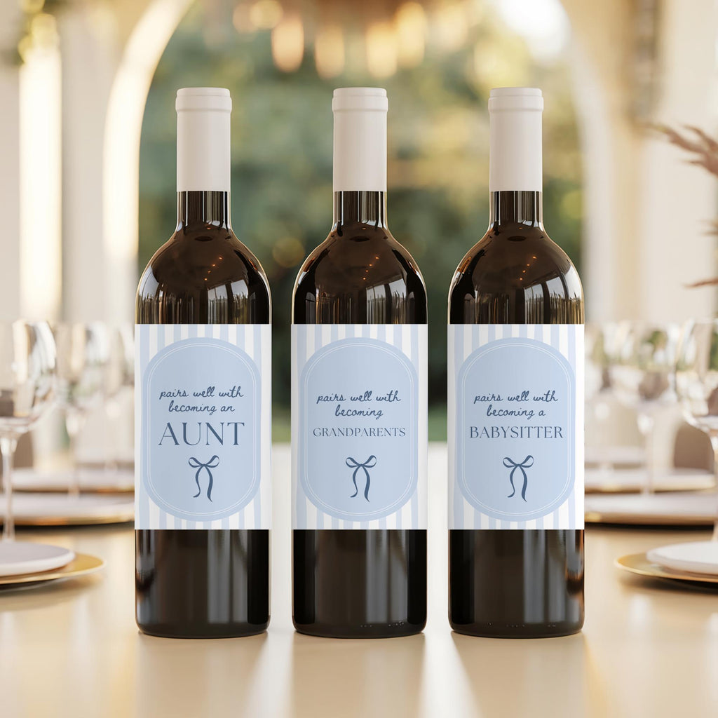 Pregnancy Announcement Wine Label Template