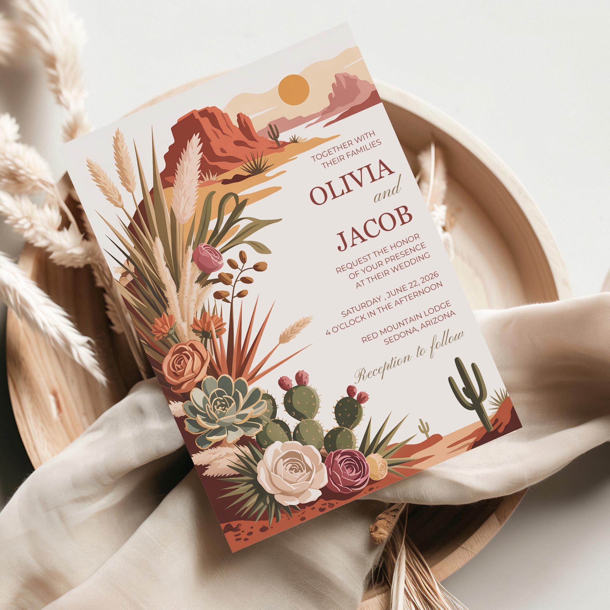 Southwestern Wedding Invitation Suite