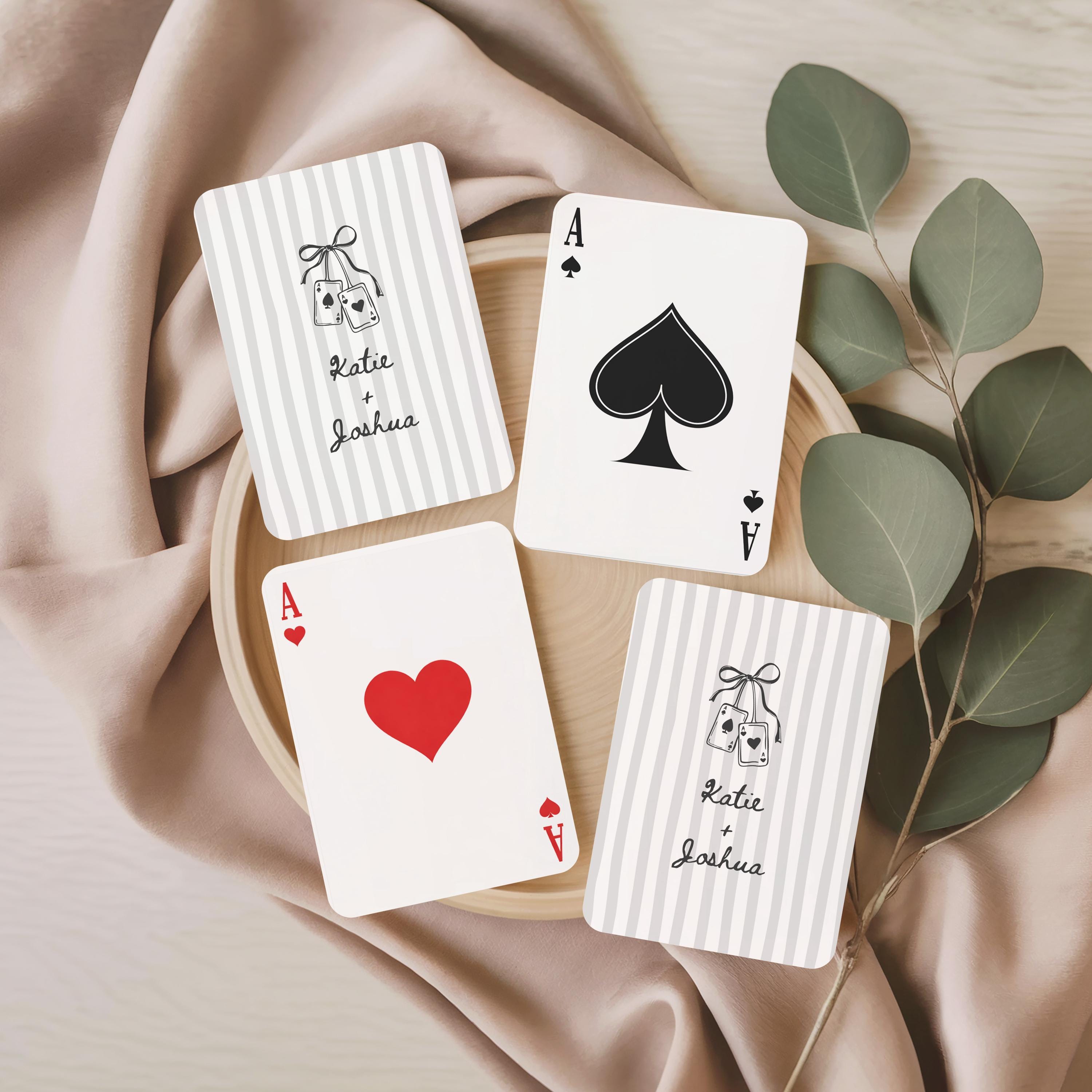 Double Aces Personalized Game Night Cards