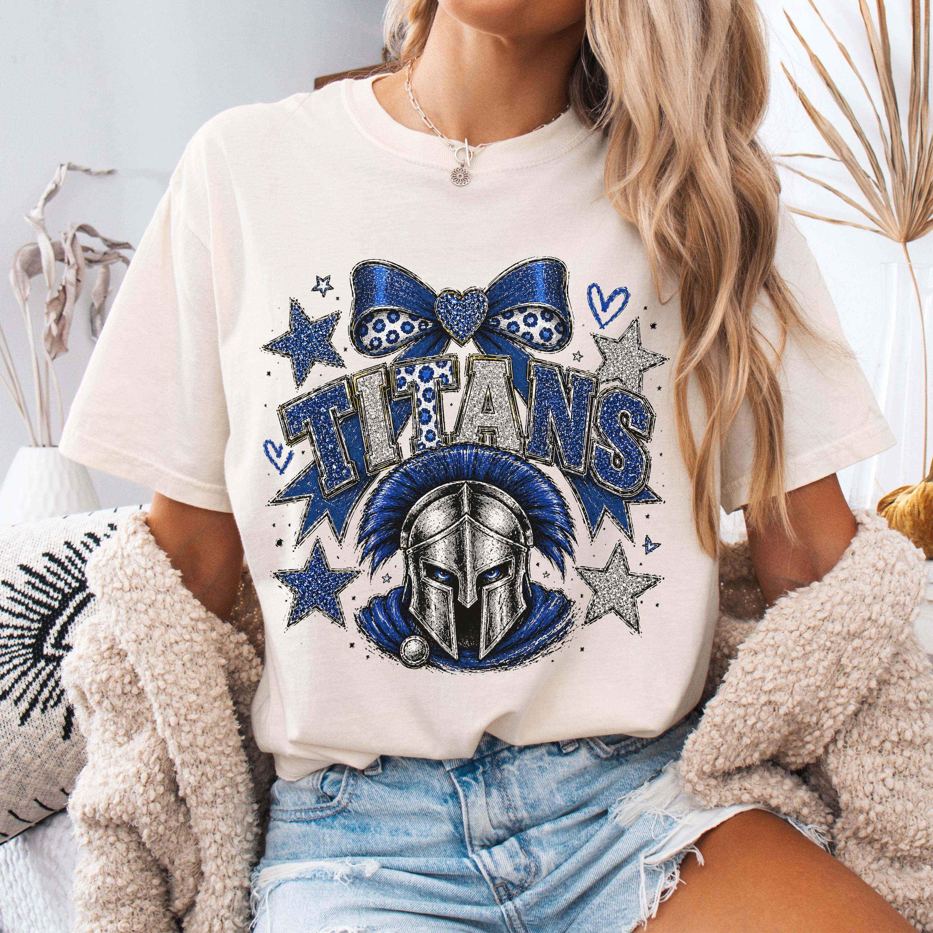 Faux Glitter Titans Mascot Shirt