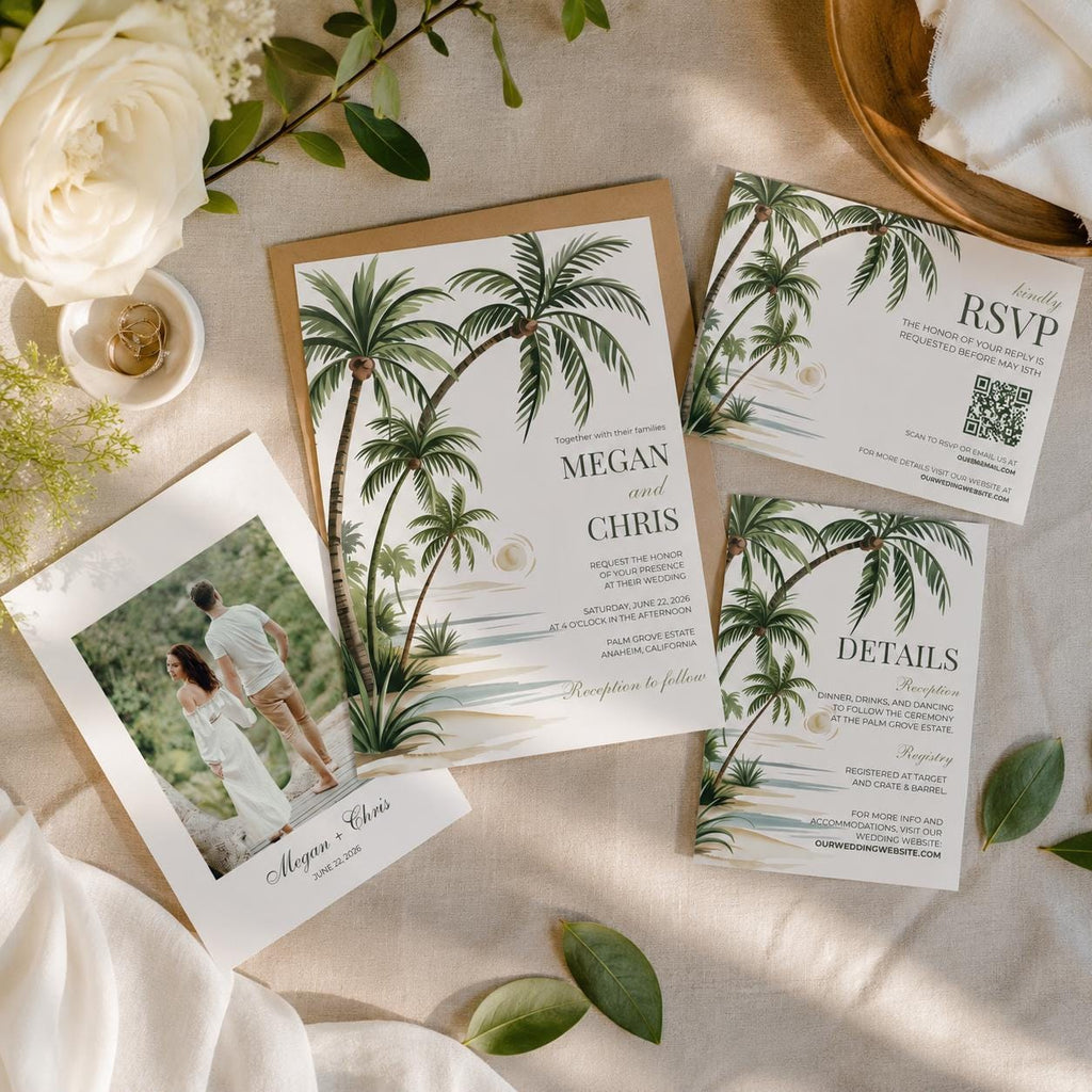Tropical Wedding Invitation Set