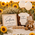 Digital Sunflower Pregnancy Announcment Template