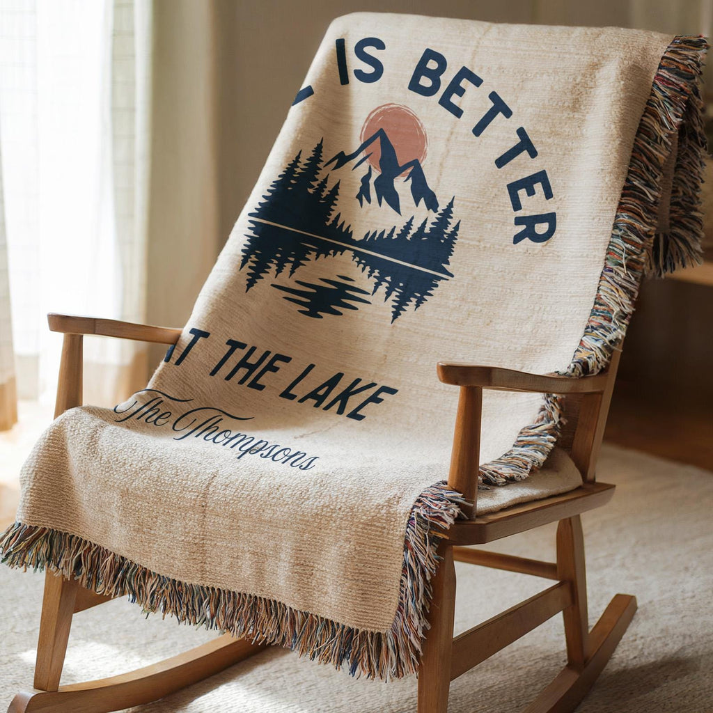 Personalized Lake House Blanket