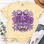 Purple Wildcats Coquette Mascot Shirt