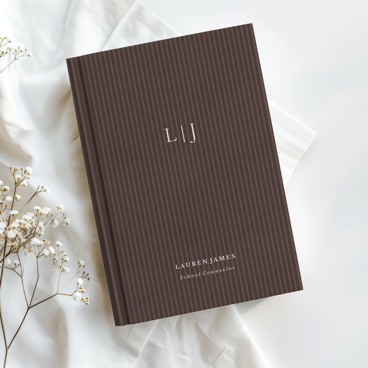 Personalized Monogram Journal, Custom Name Notebook, New Job or Graduation Gift, Professional Career Journal, Gift for Her