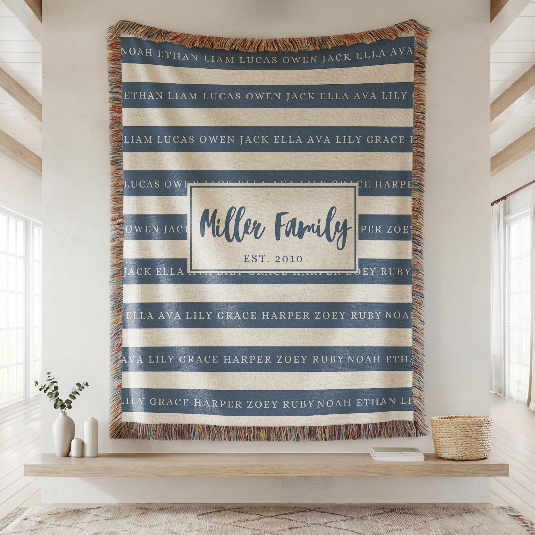 Personalized Family Name Blanket