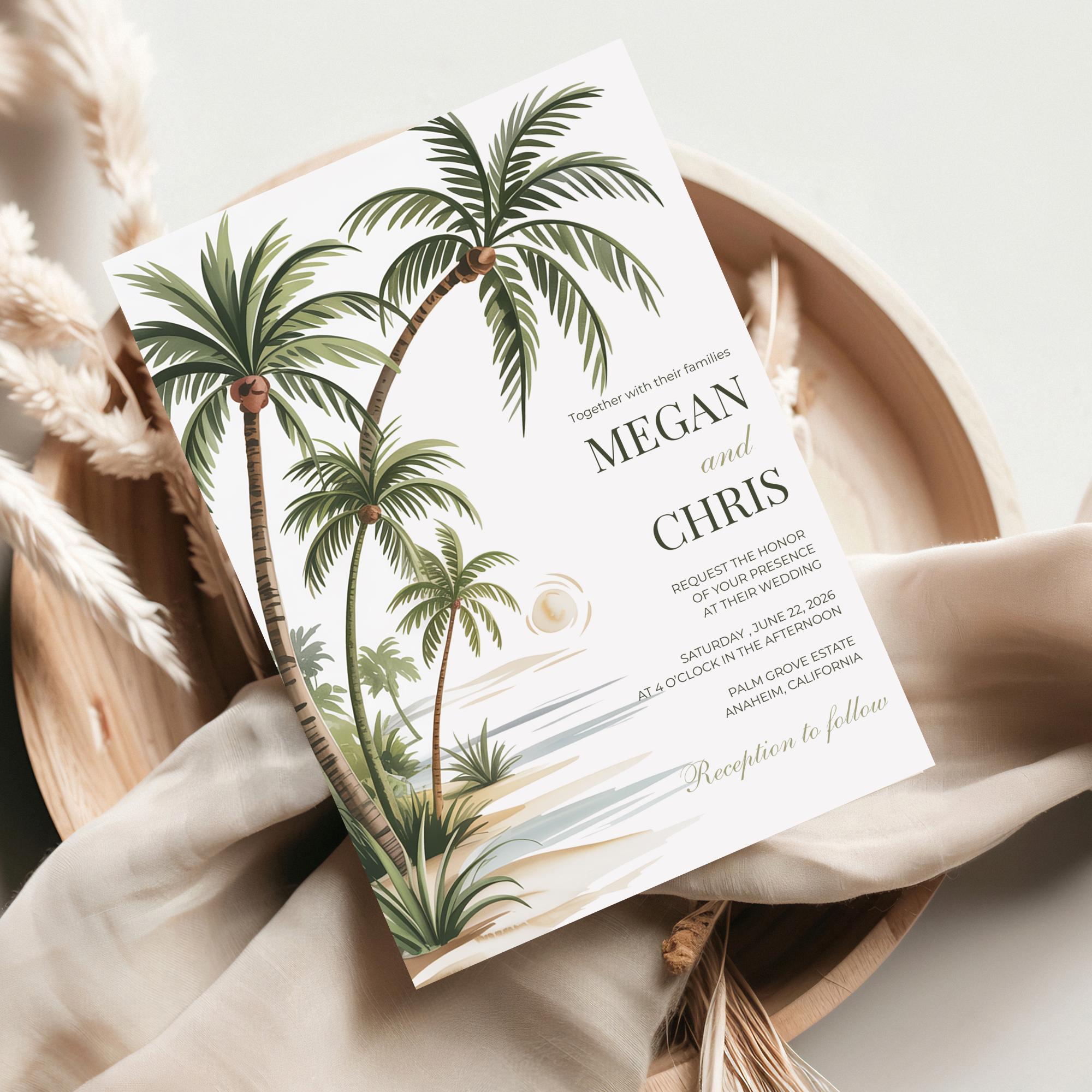 Tropical Wedding Invitation Set
