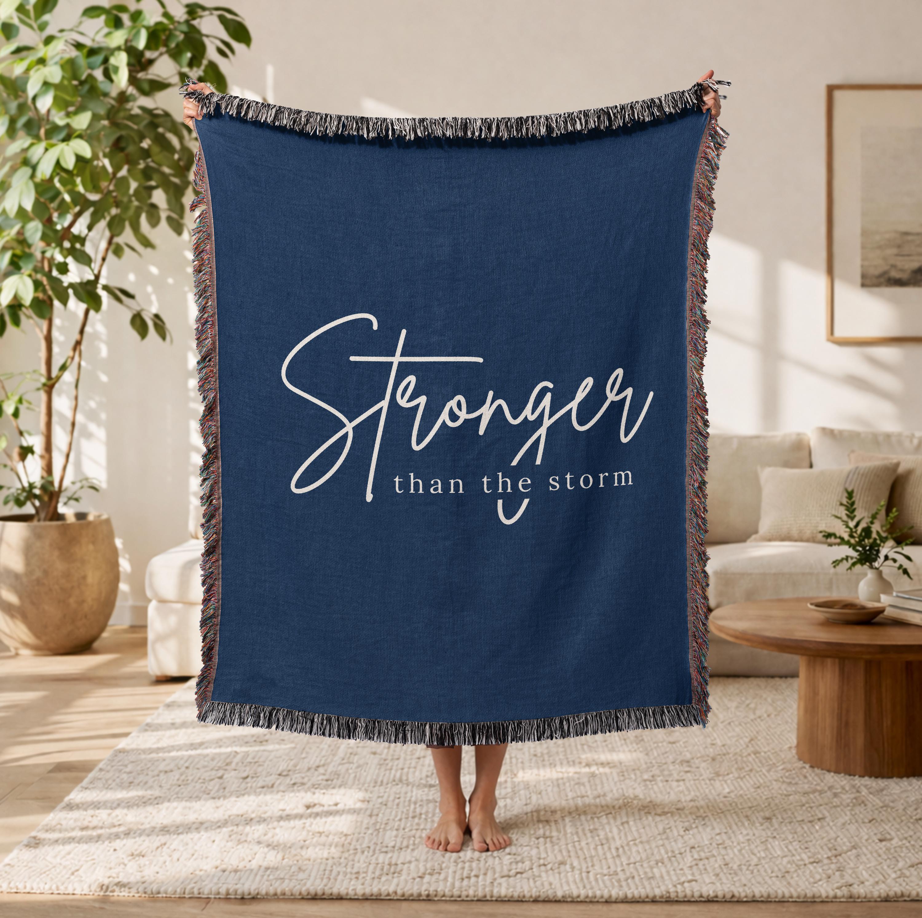 Stronger Than the Storm Woven Blanket
