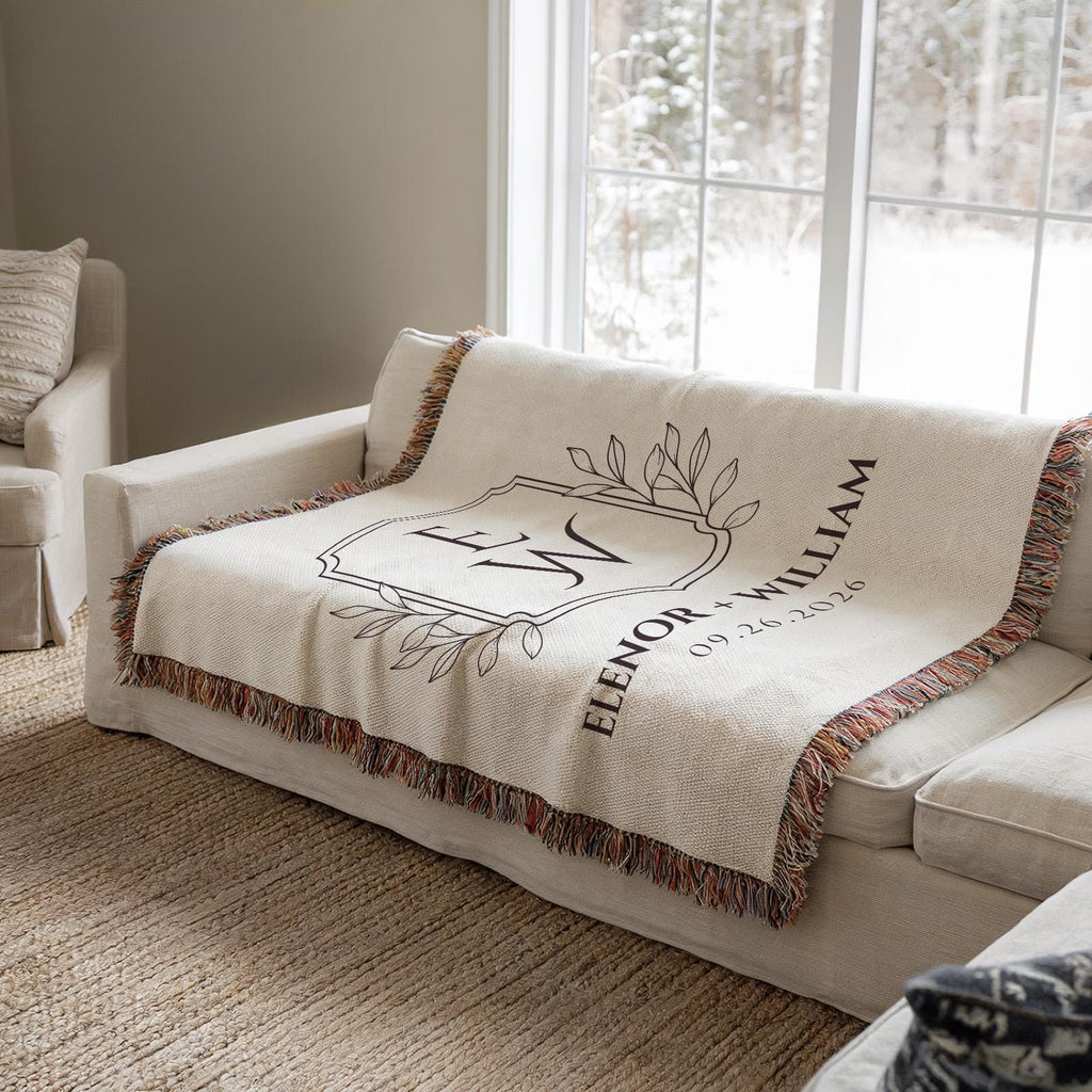Elegant Monogram Blanket