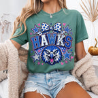 Coquette Glitter Hawks Mascot Shirt