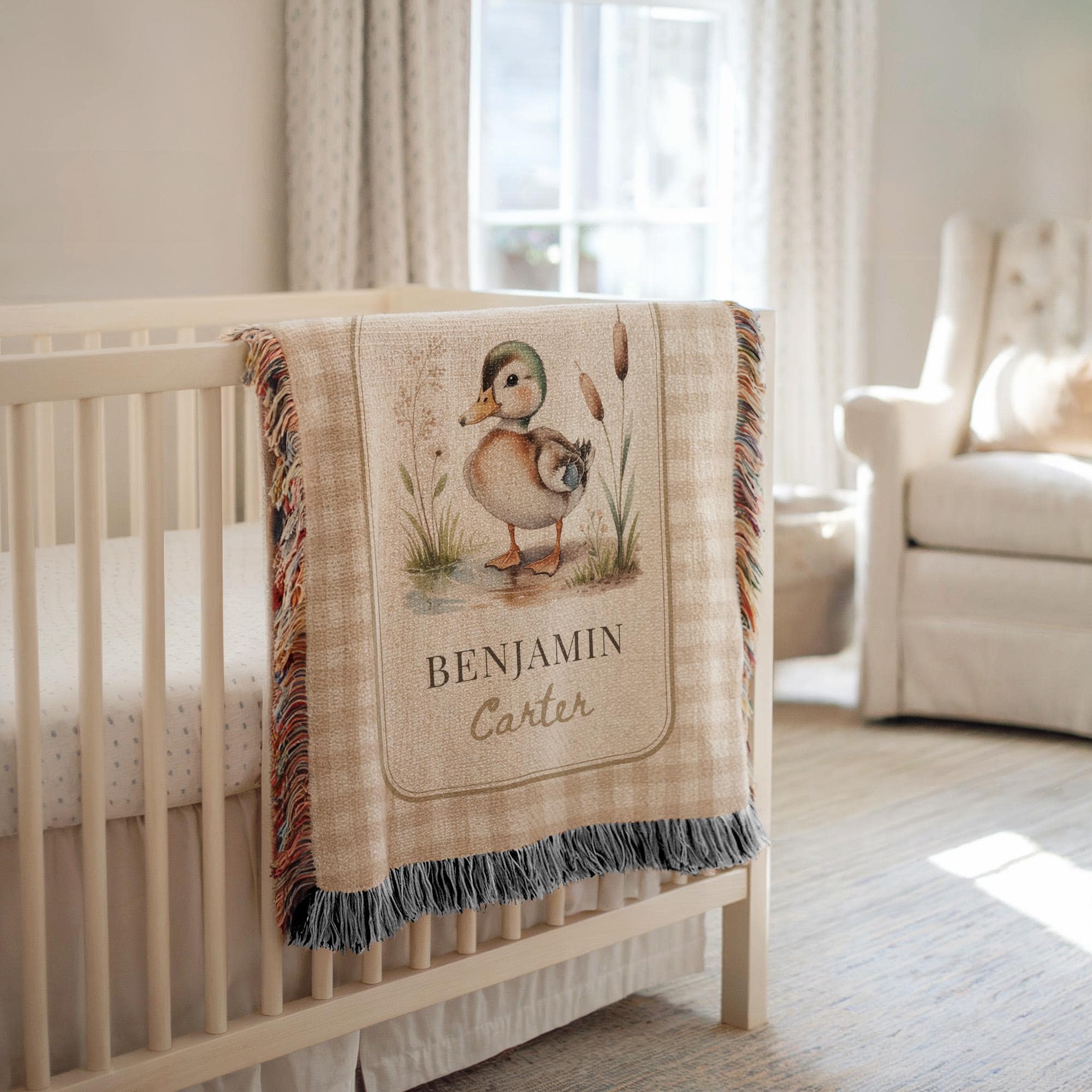 Personalized Mallard Duck Blanket