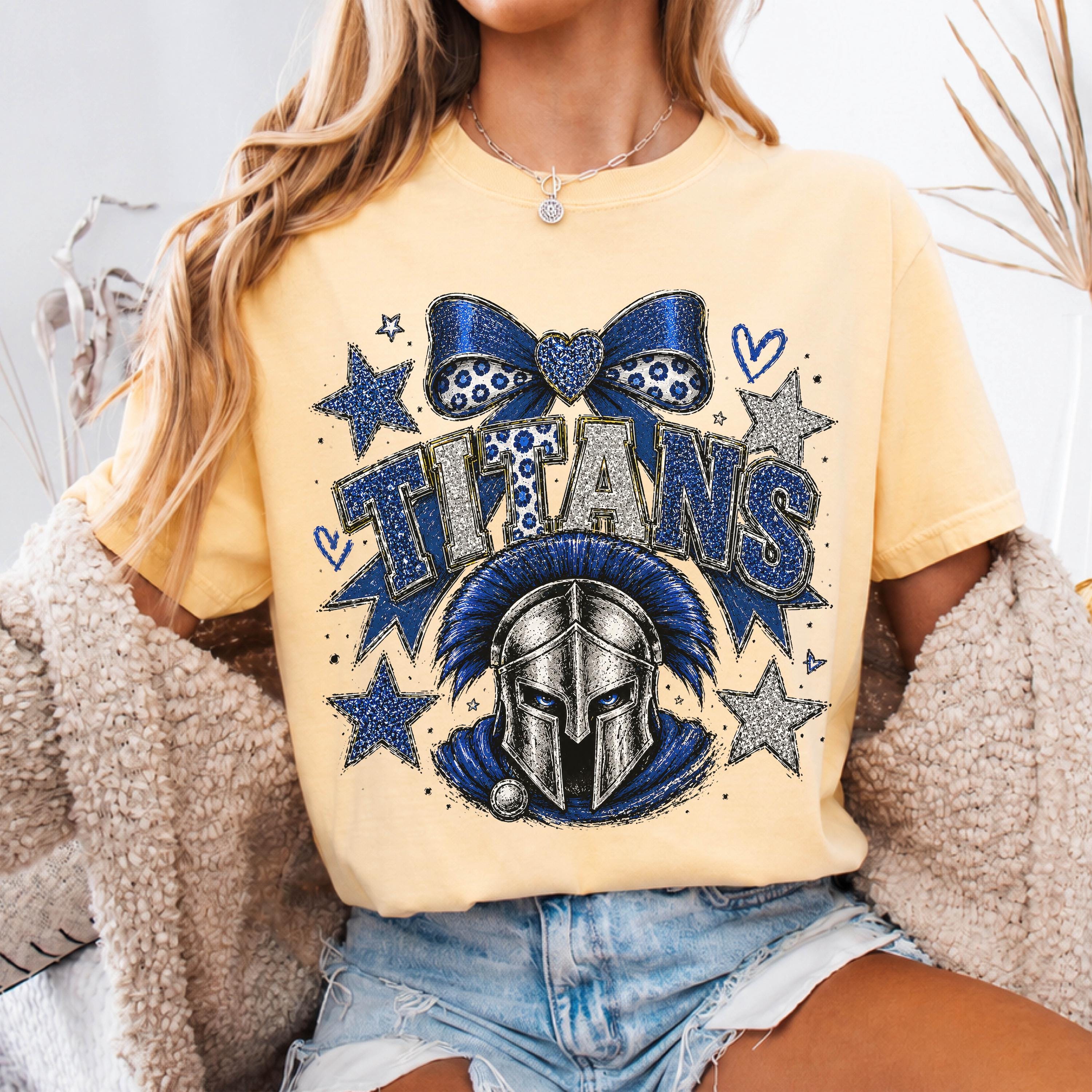 Faux Glitter Titans Mascot Shirt