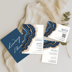 Blue Watercolor Wedding Invitation Template