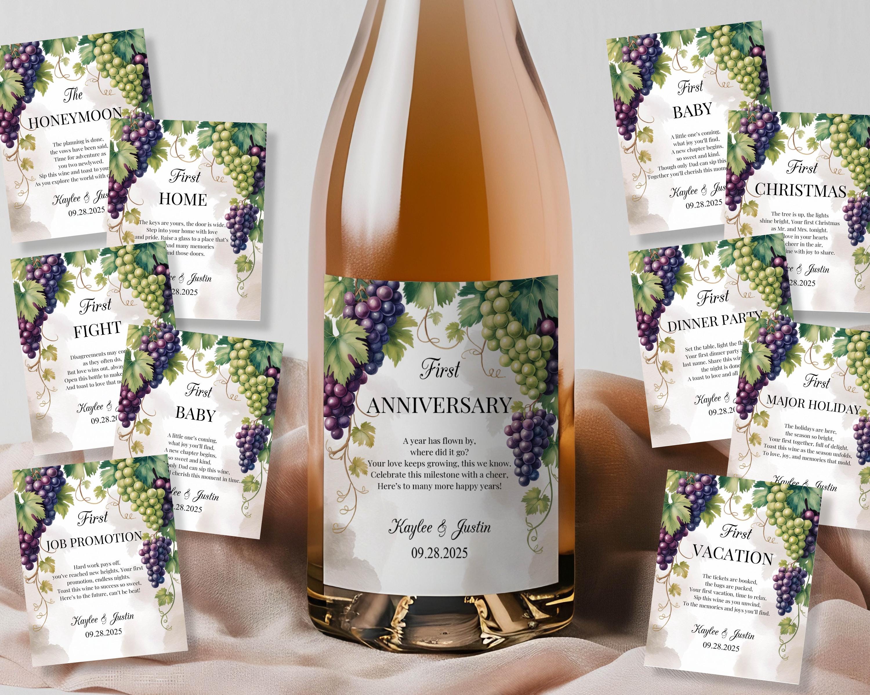 Wedding Wine Bottle Label Set