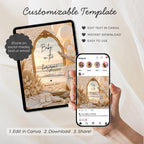 Digital Beach Pregnancy Announcment Template