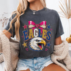 Coquette Glitter Eagles Mascot Shirt