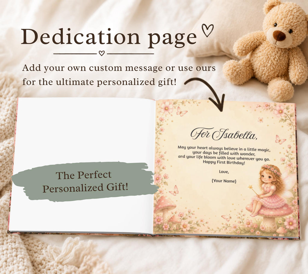 Personalized Fairy First Birthday Book