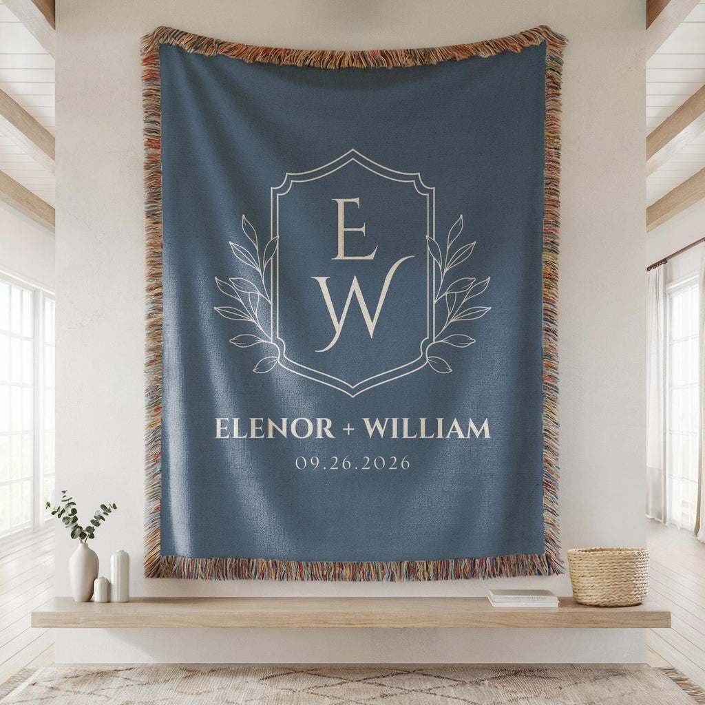 Elegant Monogram Blanket