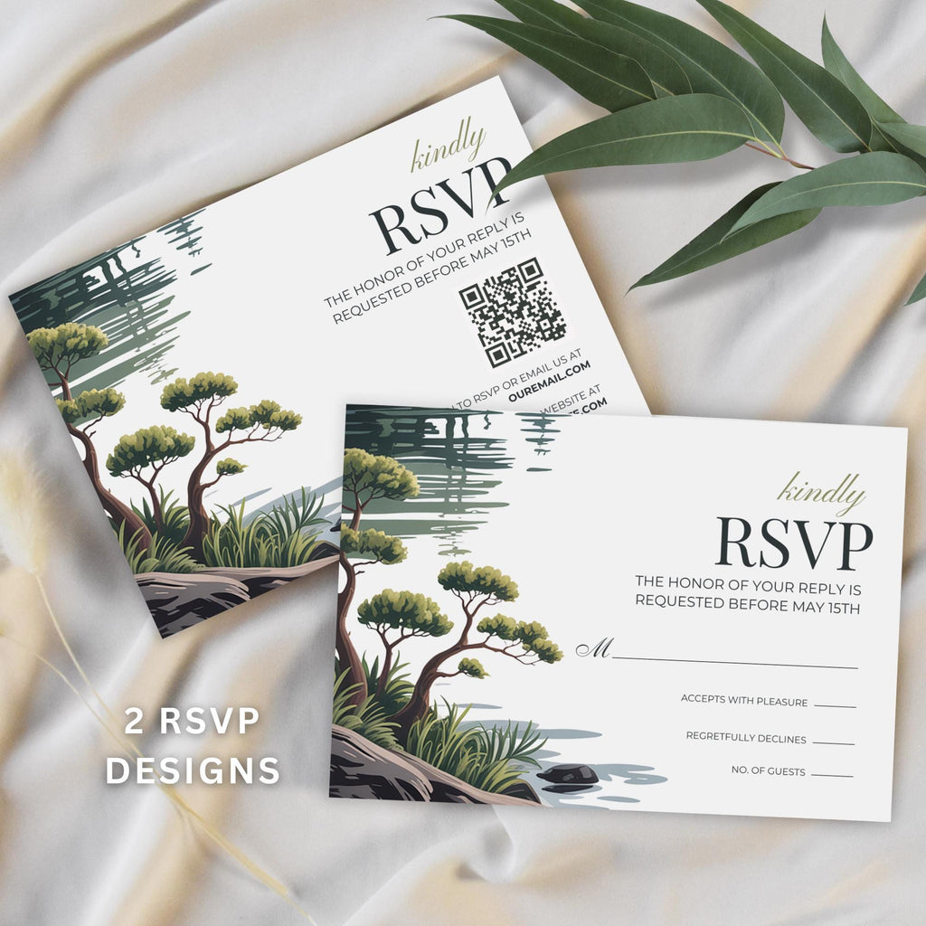 Mountain Wedding Invitation Template