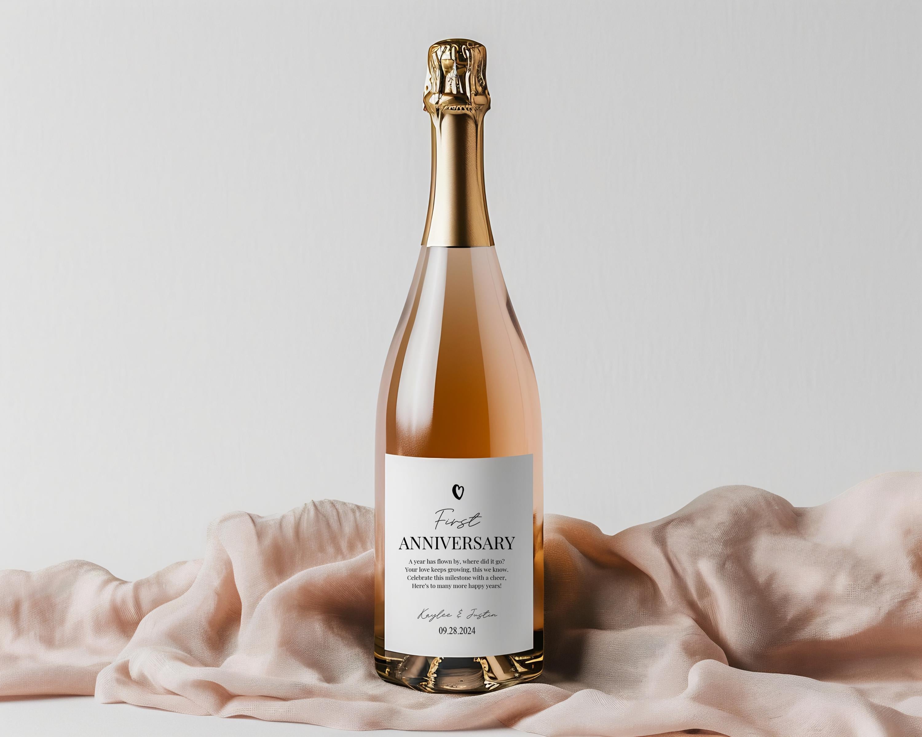 Marriage Milestone Wine Bottle Labels