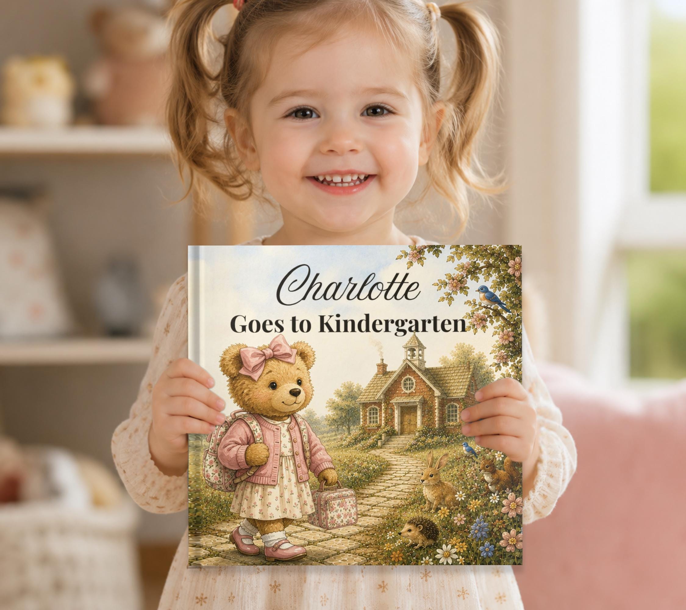 Personalized First Day of Kindergarten Teddybear Book