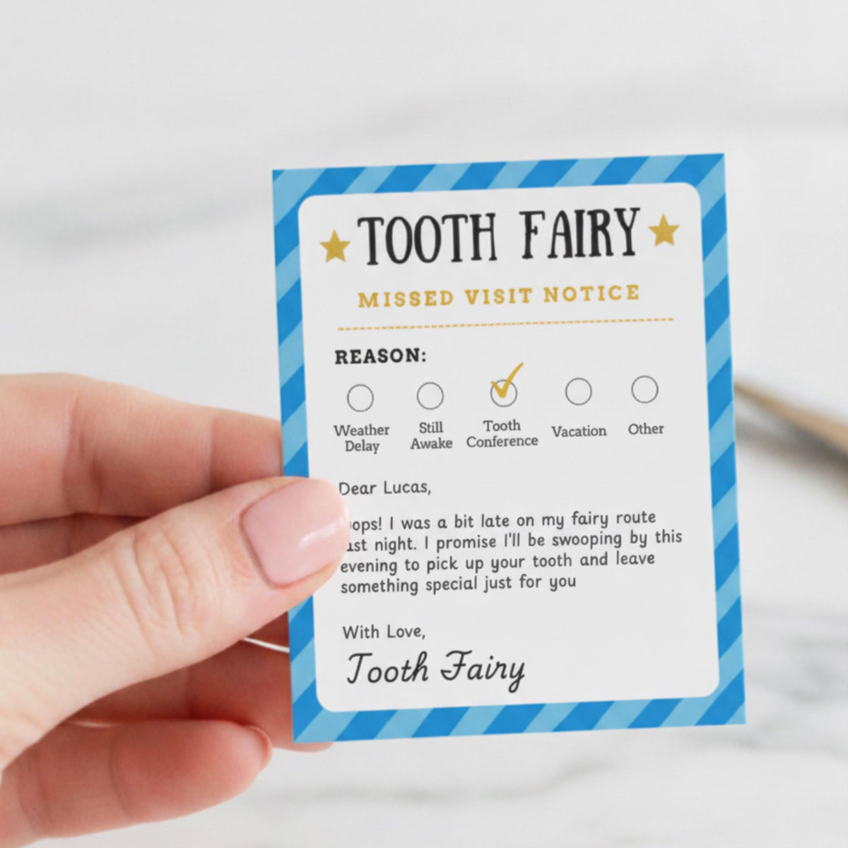 Blue Tooth Fairy Letter Kit