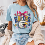 Coquette Glitter Eagles Mascot Shirt