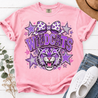 Purple Wildcats Coquette Mascot Shirt