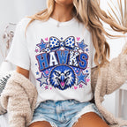 Coquette Glitter Hawks Mascot Shirt