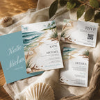 Beach Wedding Invitation Template