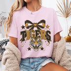 Faux Glitter Tigers Mascot Shirt