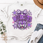 Purple Wildcats Coquette Mascot Shirt