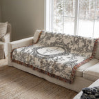 Personalized Toile Monogram Blanket