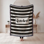 Personalized Grandma Blanket with Grandkids Names