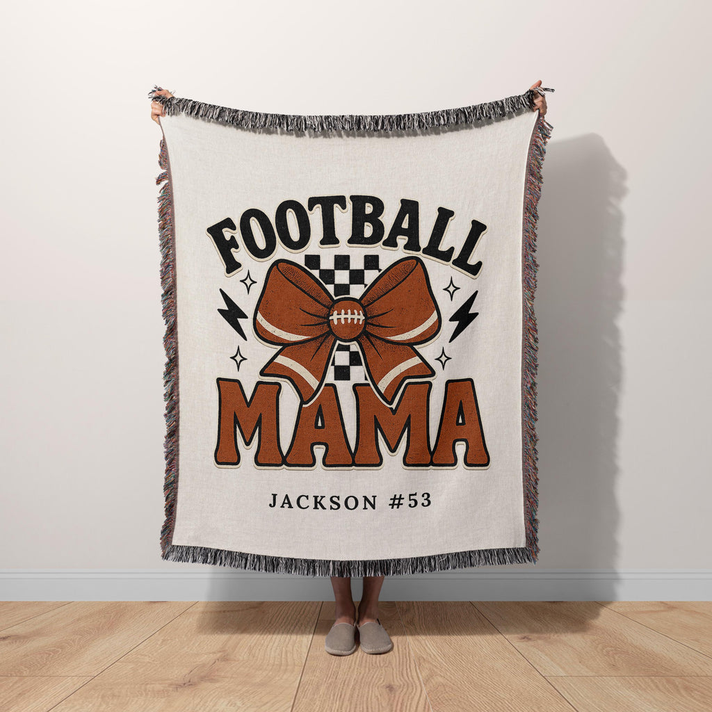 Personalized Football Mom Blanket