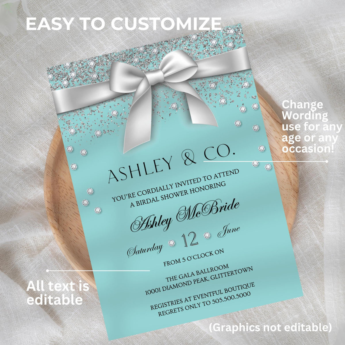 Aqua Blue Bridal Shower Bundle