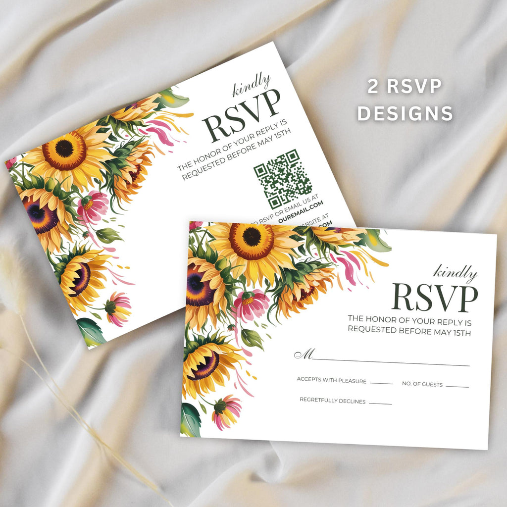 Sunflower Wedding Invitation Set
