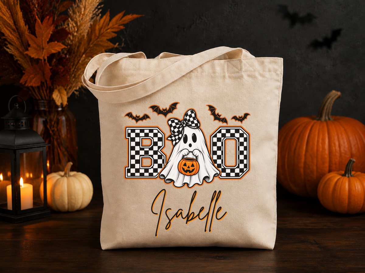 Retro Ghost BOO Trick-Or-Treat Goodie Bag