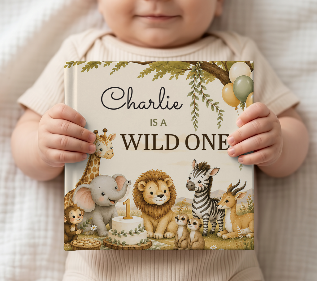 Personalized Wild One First Birthday Book